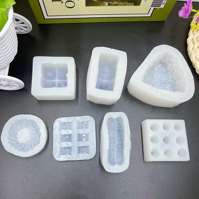 Squeezing Toy Simulation Baking Bread Silicone Mold Children Decompress DIY Chocolate Mousse Cake Handmade Soap Mold