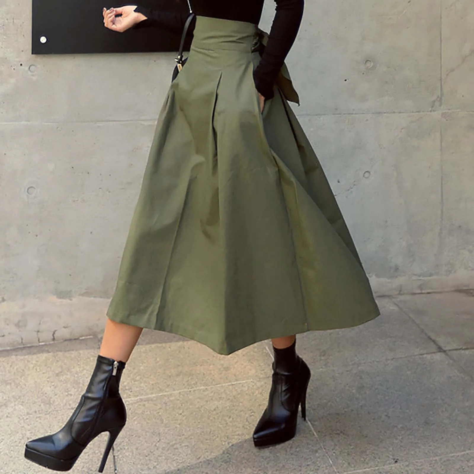 

Japanese Preppy Style Women Elastic Waist Long Midi Skirt Ladies Fashion Party Skirt Female Pleated Girls School Uniform Skirt