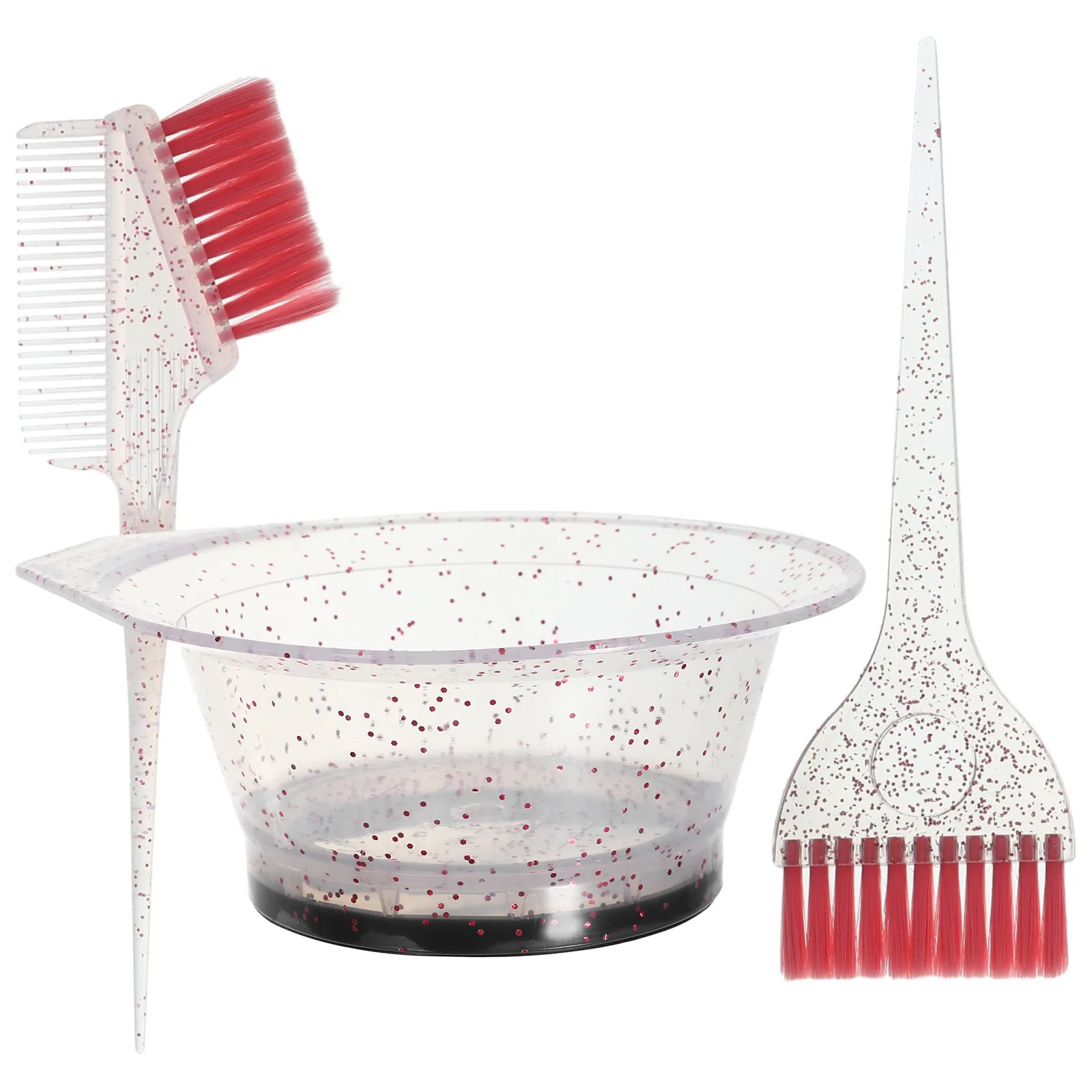 

1Set Hair Dye Brush and Bowl Kit Professional Hair Coloring Mixing Bowl Set with Even Application Bristles for Salon Use