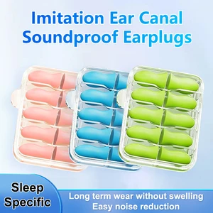 Durable 10/4Pcs Waist Shaped Earplugs Noise Reduction Sleep Anti Canceling Music Sound Insulation Earplug Protection Foam
