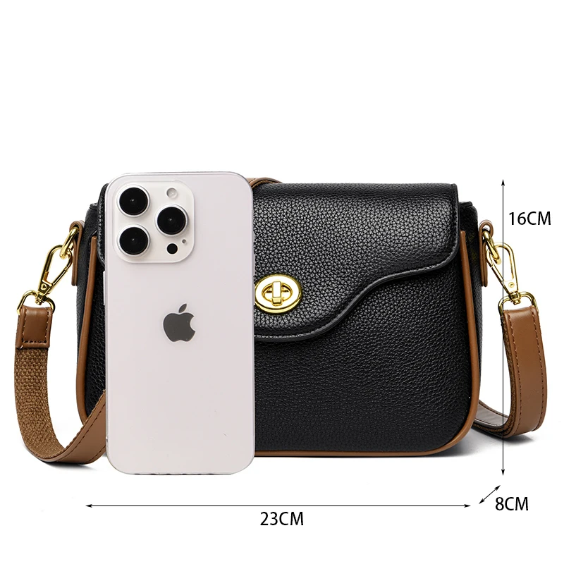 Fashion Shoulder Bag Female Designer High Quality Leather Crossbody Bags Messenger for Women Small Handbag and Purse Sac A Main