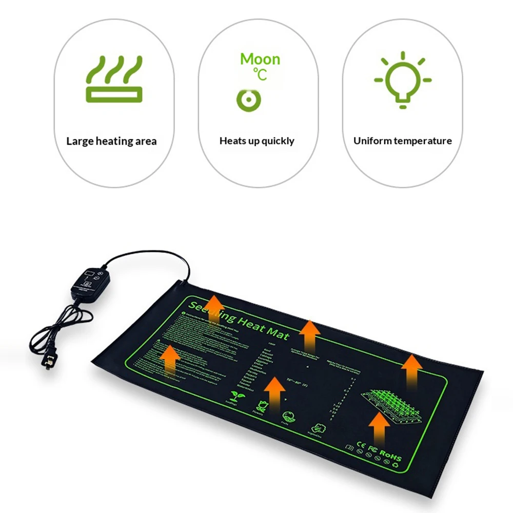 Digital Display Temperature Control Plant Seedling Heating Pad Reptile Aquarium Waterproof Heating Mat