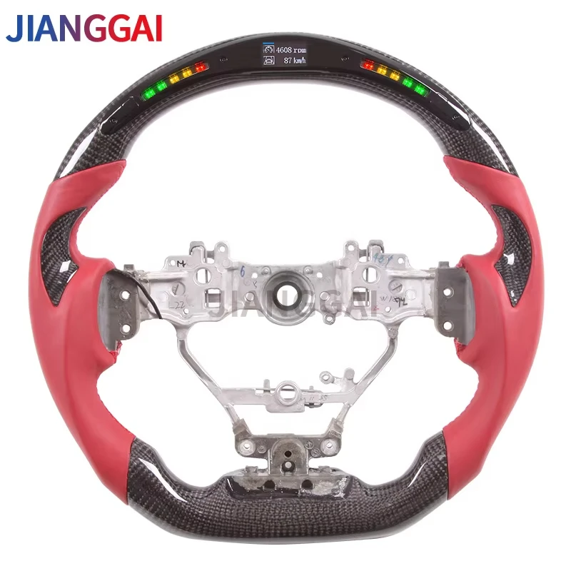 Led Car Carbon Fiber Steering Wheel LED Flash For Lexus CT / IS / NX / RC / ISF / GSF / RCF 2010-2020 Models