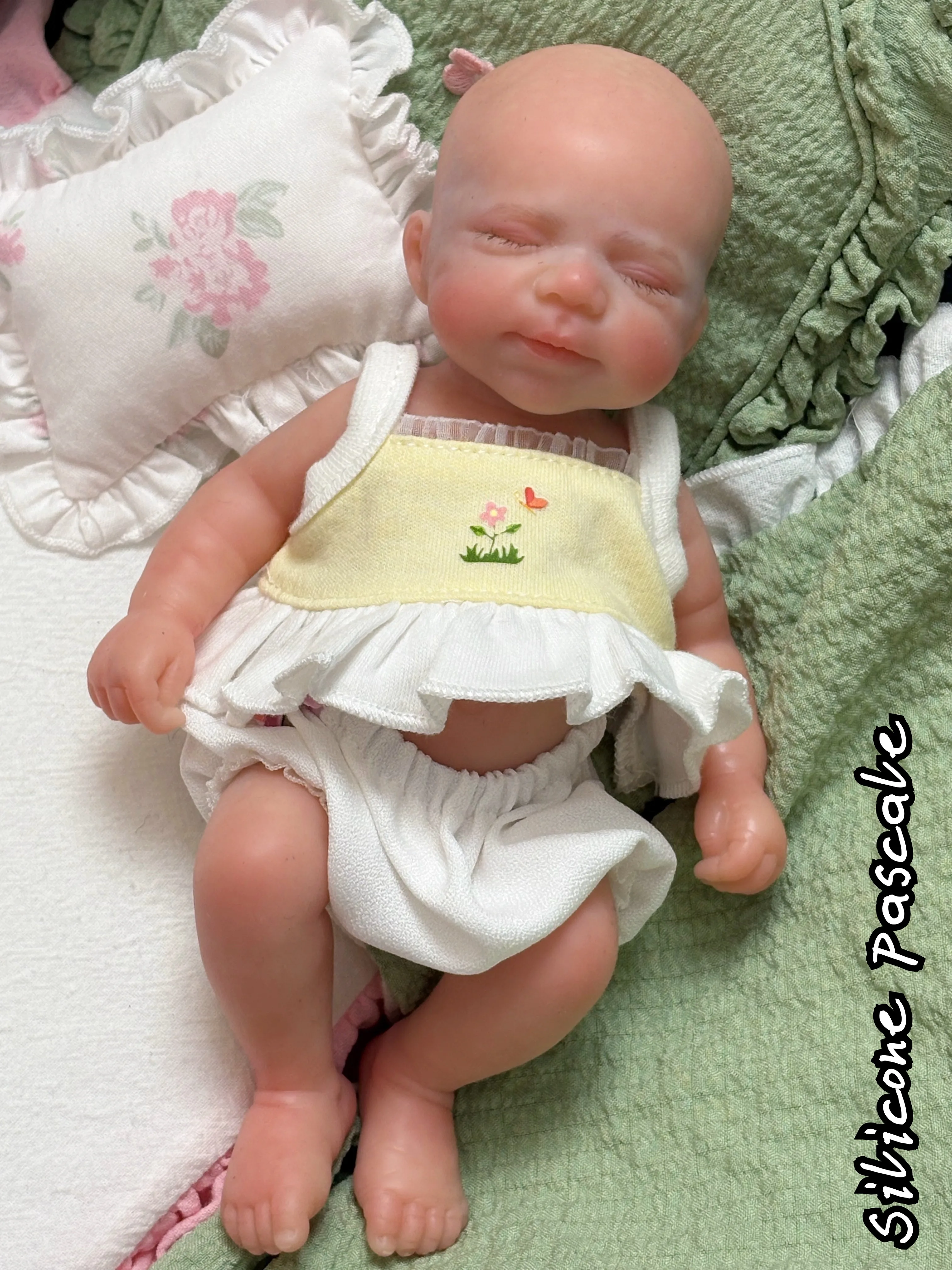 

Aiziwa1 3D Painted 8 Inch Handmade Lifelike Silicone Reborn Girl Pascale Newborn Baby Doll For Children Birthday GIfts