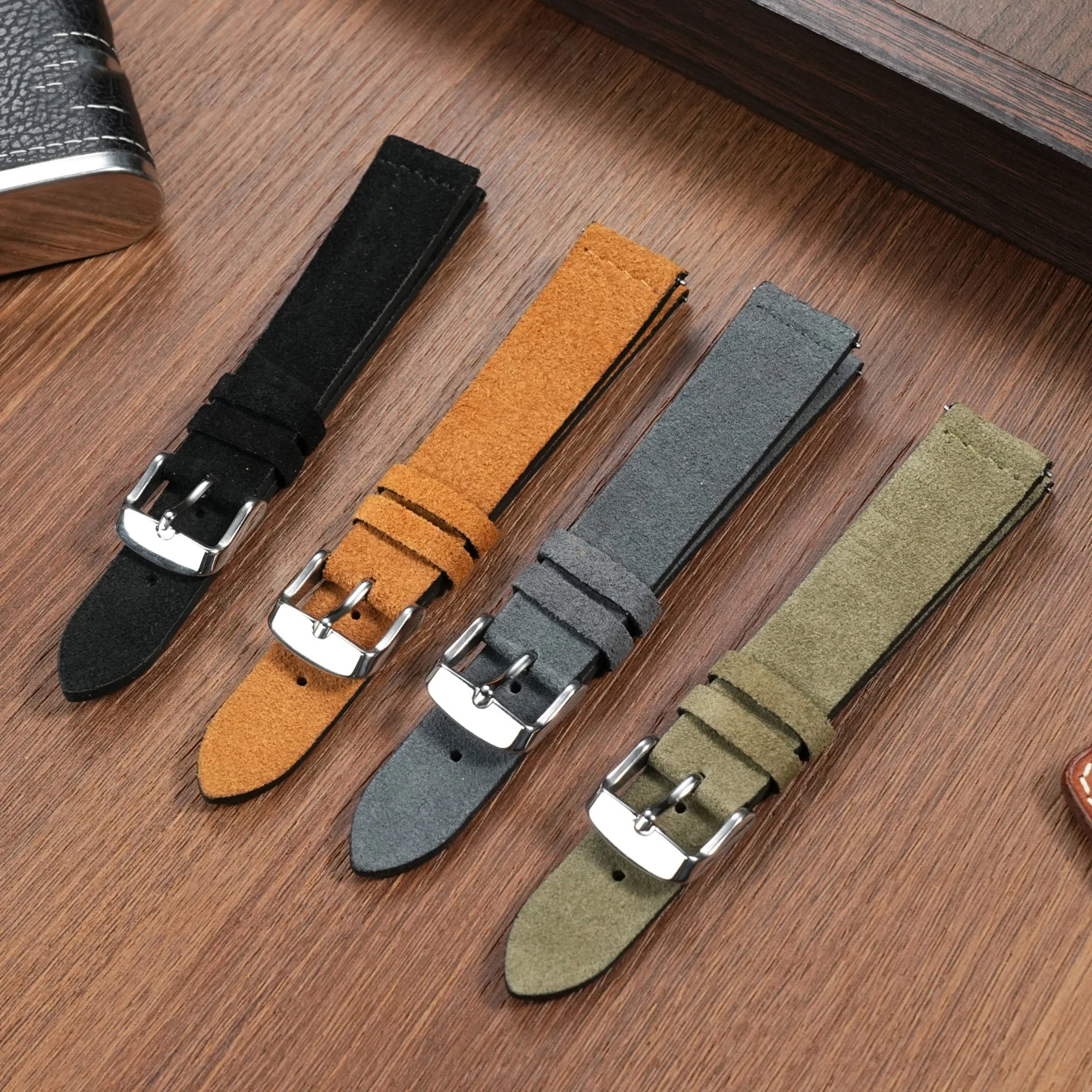 لساعة كاسيو الذهبية المربعة الصغيرة A158W A159 F-91 A158/A168/A169 سلسلة حزام ساعة جلد طبيعي سوار 18 مللي متر