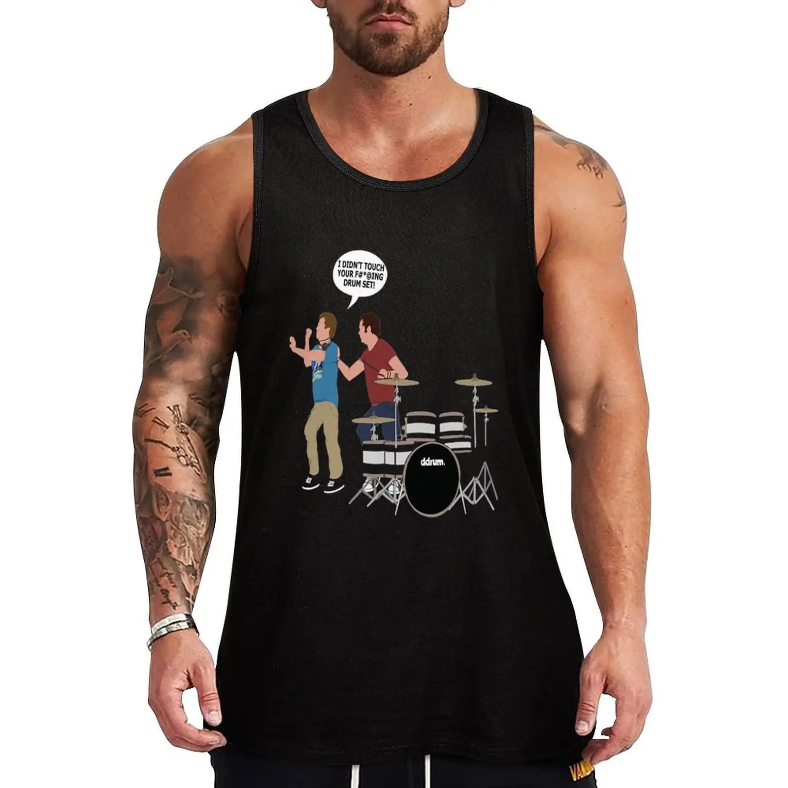 

Music Vintage Retro Step Brothers Drum Set Gifts Movie Fan Tank Top Daily Loose Tank Top Casual Sleeveless Summer Wear