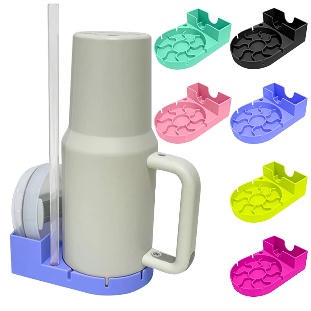 

Silicone Bottle Drying Rack Non-Slip Tumbler Drying Station Sports Bottle Drainer Stand for Stanley Cup Lid Straw
