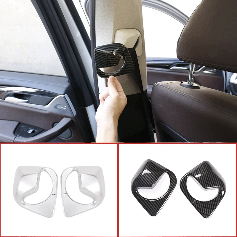 

For 2018-2020 BMW X3 G01 ABS carbon fiber style car styling front seat belt decorative frame sticker car interior accessories