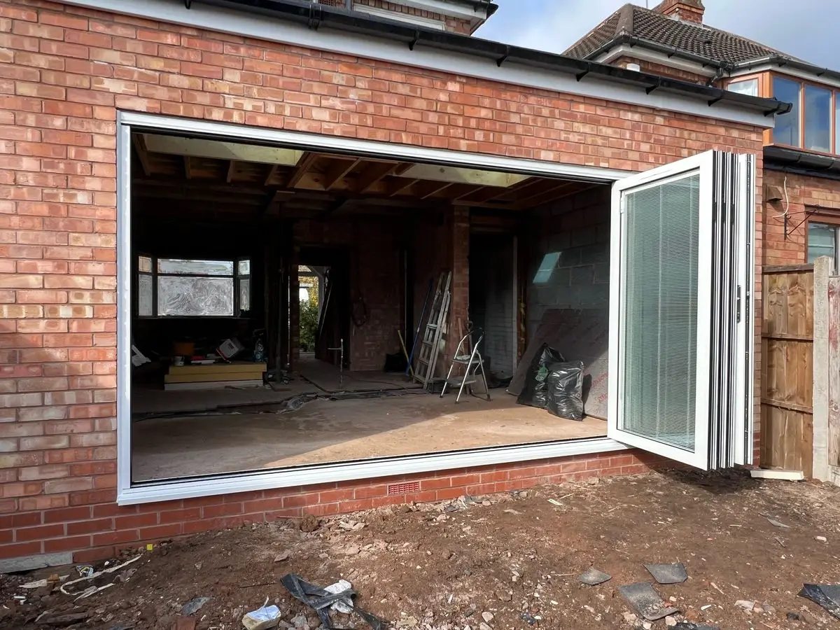 

Home Door Hurricane Proof Exterior Bi Fold Doors Double Glass Aluminum Patio Bifold Doors Balcony Accordion Folding Glass Door