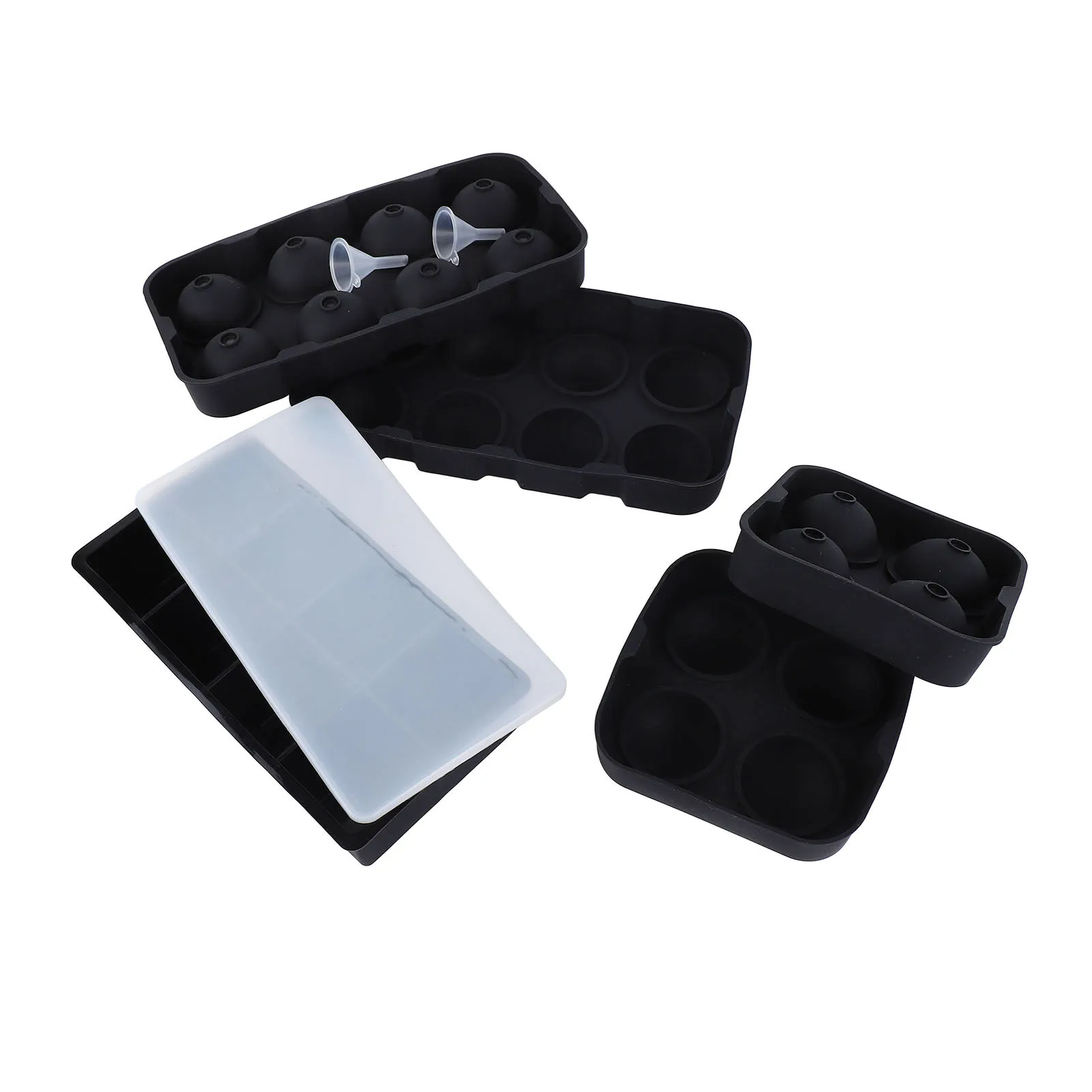 

Большой силиконовый лоток для кубиков льда, легкое удаление льда, квадратный сферический лоток для льда для коктейлей, виски