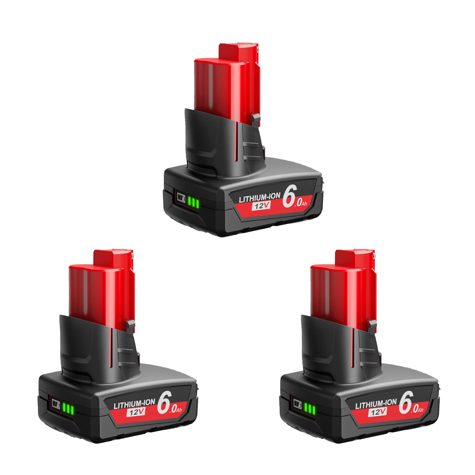 Voor Milwaukee M12 Batterij 12V 6.0Ah Oplaadbare Batterij met Licht Voor Milwaukee M12 Tool 48-11-2402 48-11-2411 48-11-2401