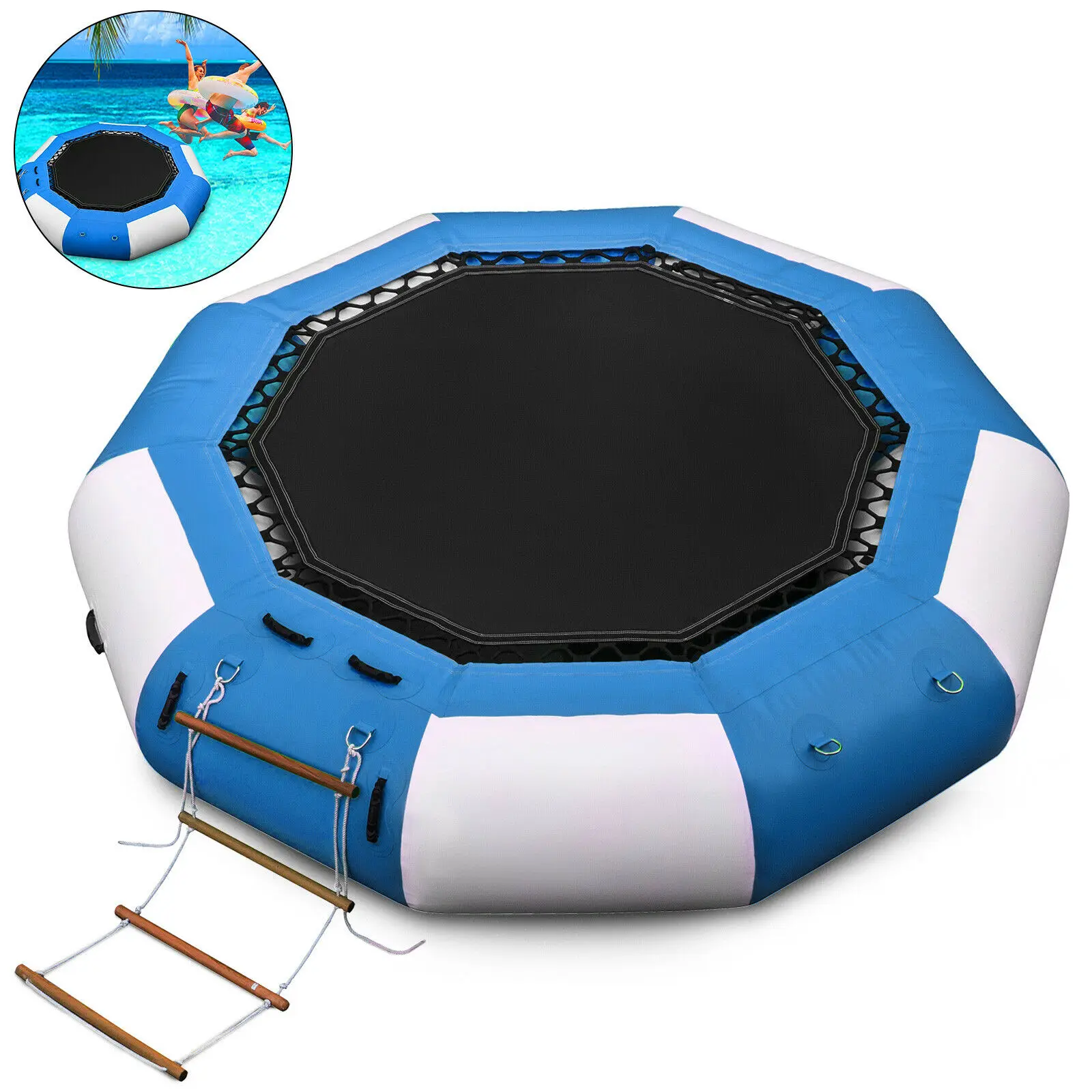 

New Design Inflatable Water Trampoline With Air Pump 2M 3M 4M Jumping Bouncer For Kids And Adults PVC Trampoline Water Play