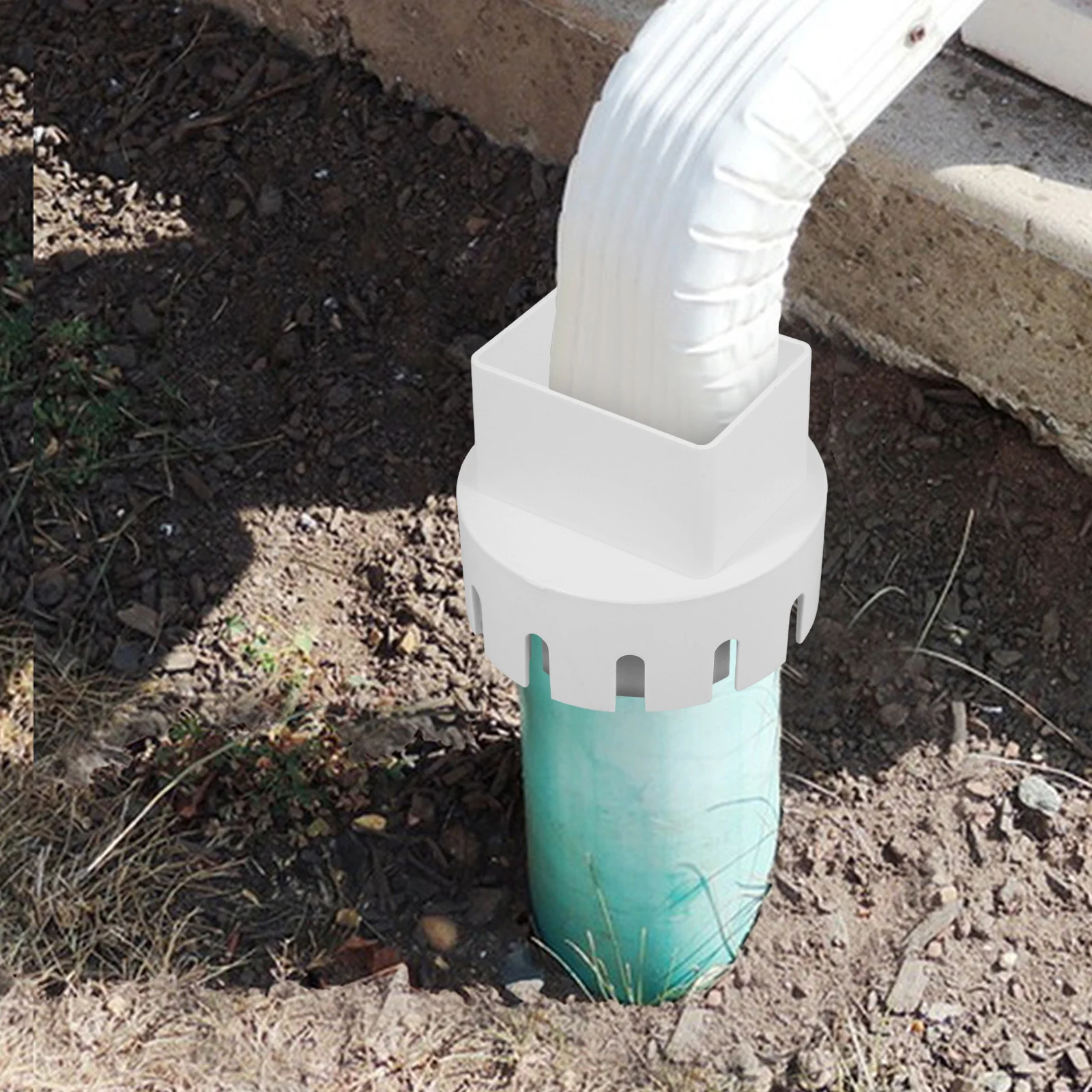 

Plastic Rain Pipe Connector Durable Flexible Rain Downspout Adapter Practical Replacement Pipe Fitting Downspout Adapter