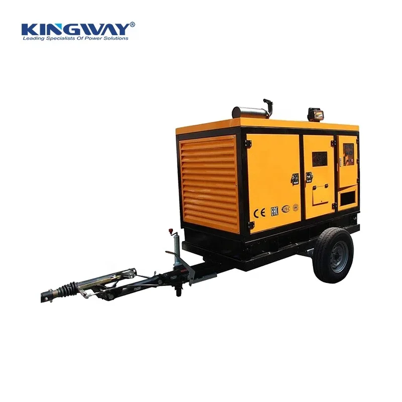 CE ISO 3phase 50hz 1500rpm water cooled 16kw 20kva  engine silent trailer diesel generator set industry