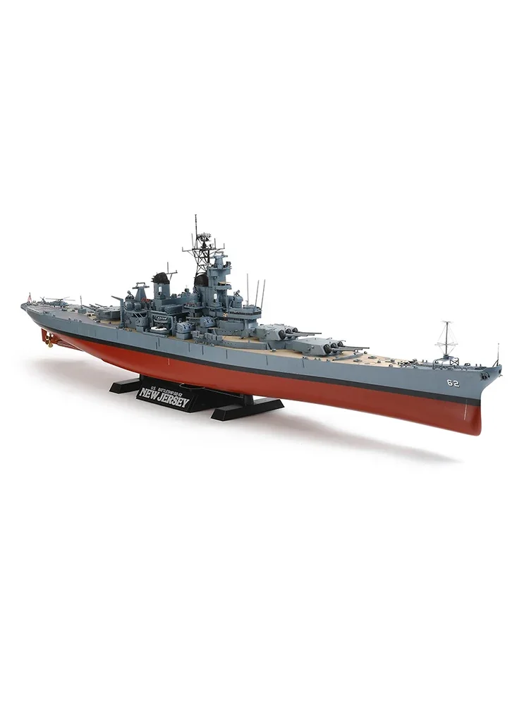 TAMIYA-Kit de ensamblaje de buque de guerra moderno, nuevo Jersey, Battleship, BB-62, 78028, 1/350