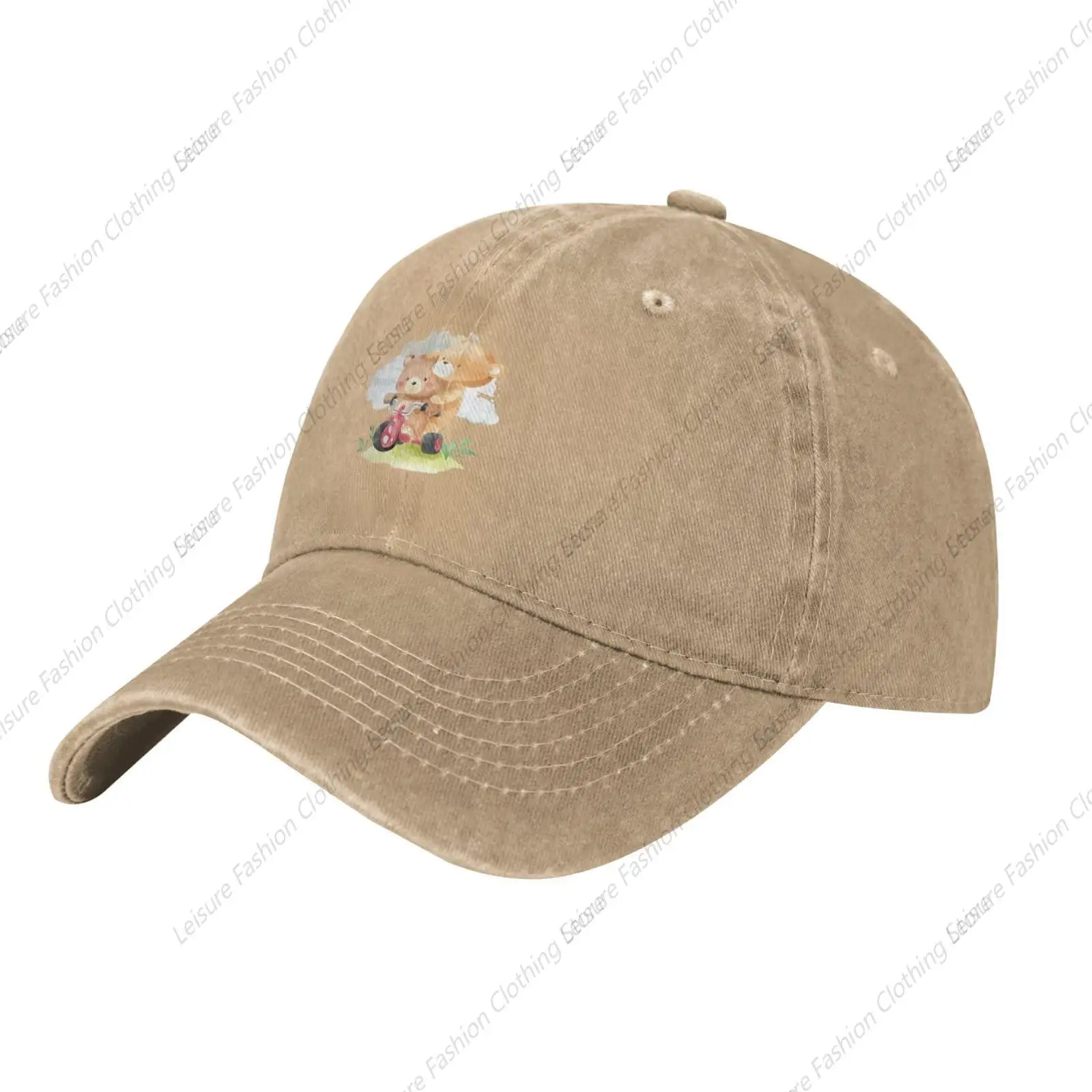 

Cute Animal Friends Riding Scooters Trucker Caps for Men Women Denim Baseball Cap Dad Hat Golf Hats