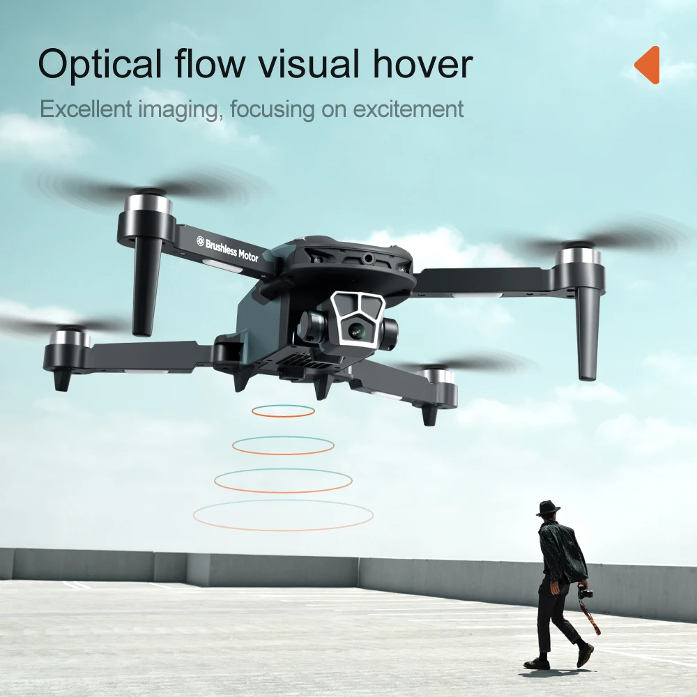 

New V166 Drone Professinal Three Camera 8K Wide Angle Optical Localization Four-way Obstacle Avoidance Quadcopter kid' toys