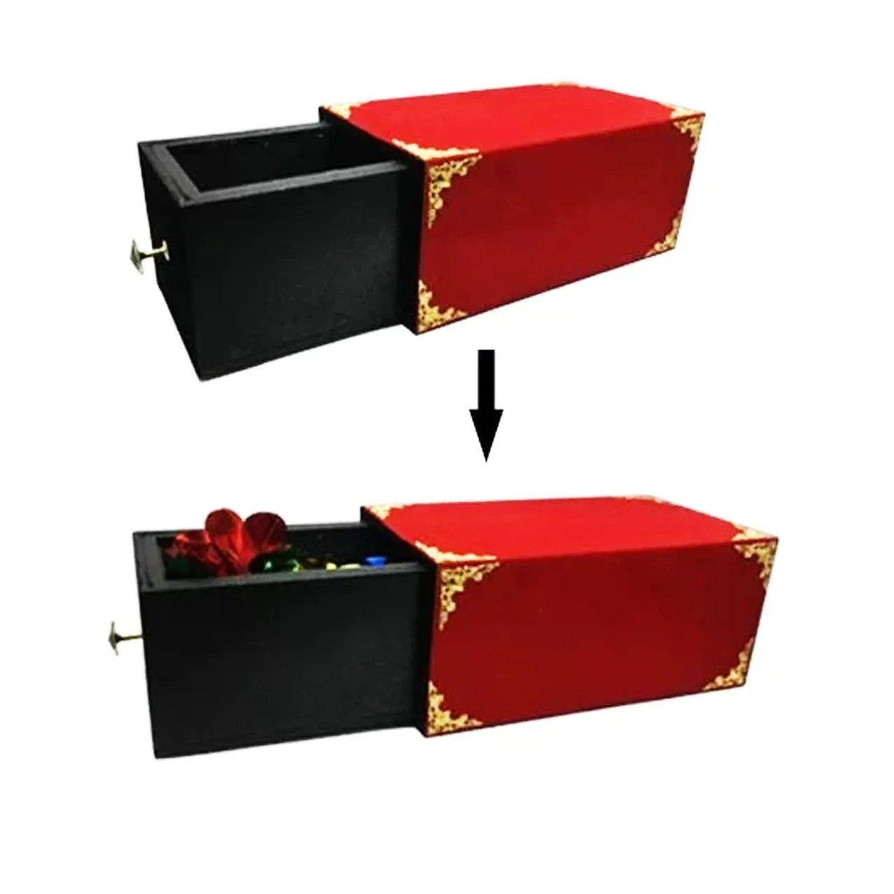 Wooden Drawer Box Stage Magic Tricks Production Box Object Appear from Empty Box Illusion Magia Magicians Prop
