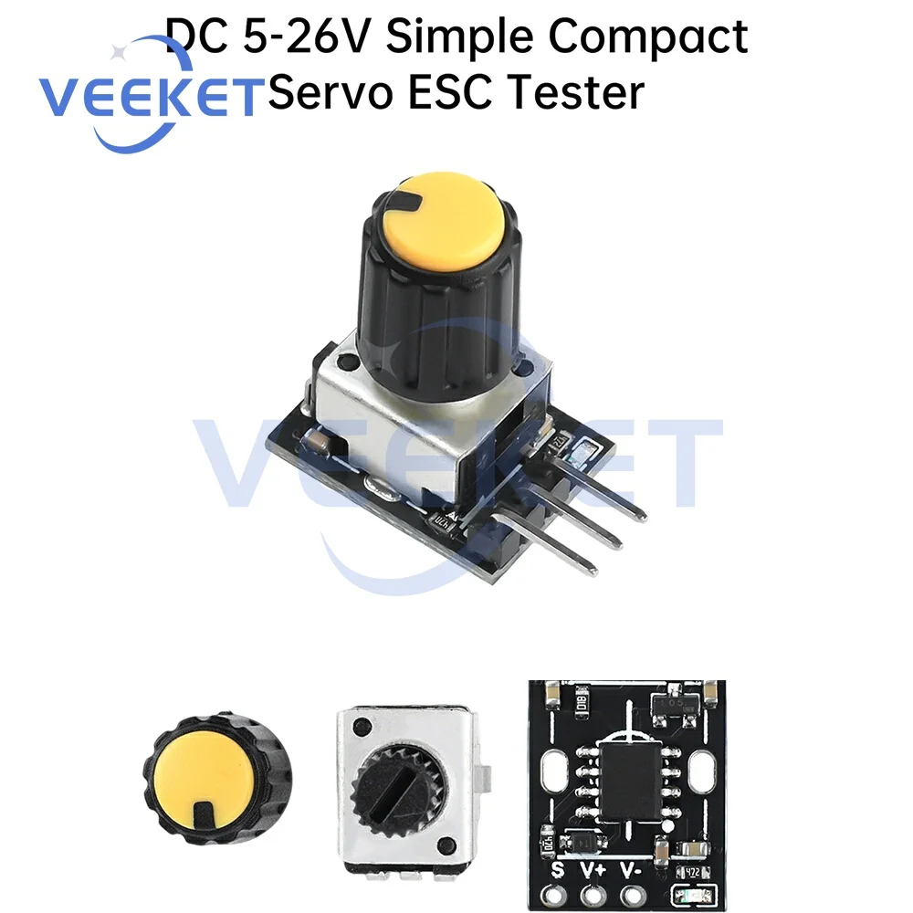 DC 5-26V Servo Electric Adjustment Tester DIY Brushless Fan Model Aircraft Motor Governor PWM Speed Controller