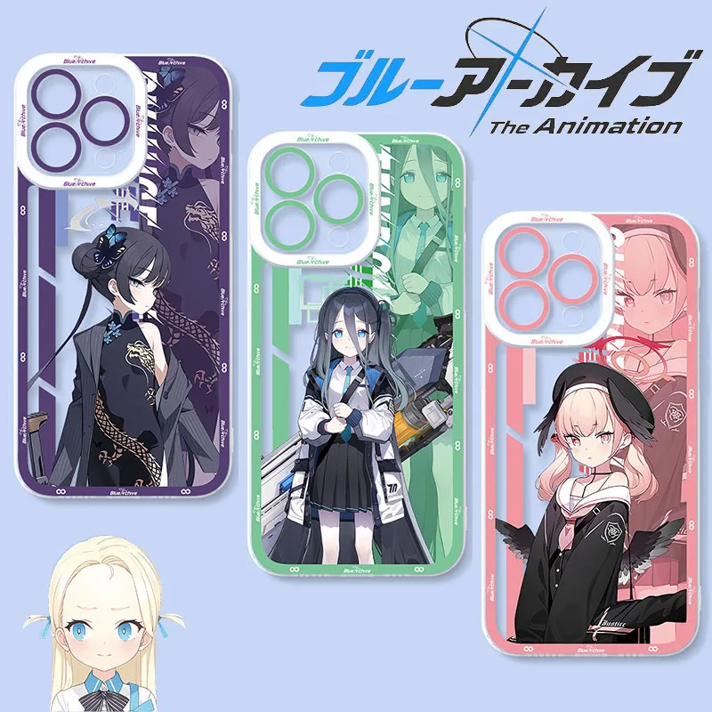 Anime Blue Archive Case Phone For Samsung Galaxy S25 Ultra S24 S22 S23 S21 Plus FE A56 A36 A26 5G A16 A06 4G Note 20 Back Cover