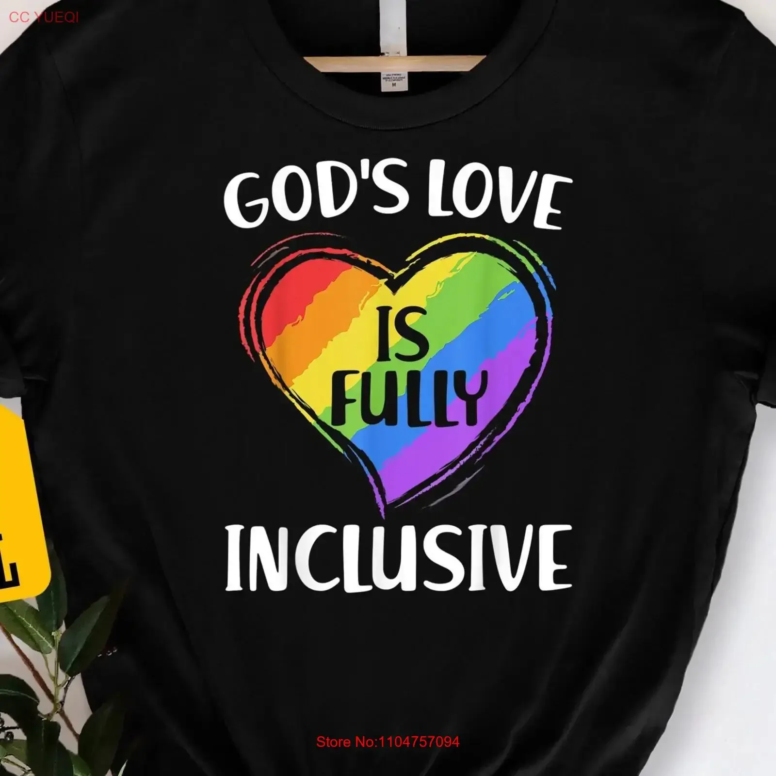 God's Love Is Fully Inclusive T Shirt Human Rights Equality LGBTQ Rainbow Pride Month vintage Washed streetwear Versatile