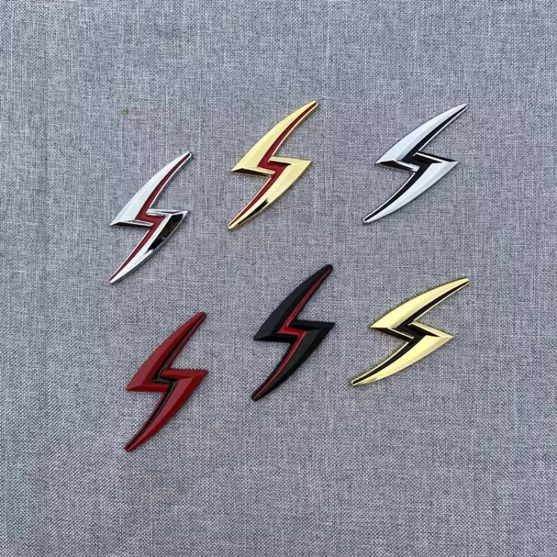 2pcs 3D Metal S Lightning Logo Car Rear Trunk Fender Emblem Badge Decals For Nissan S14 S15 200SX 240SX Zenki Silvia Accessories - view 2