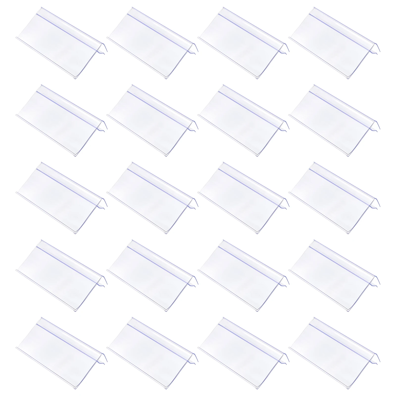 

30pcs Price Tag Clear Transparent Retail Shop Supermarket Plastic Label Holder Shelf Card Organizer Display Tags