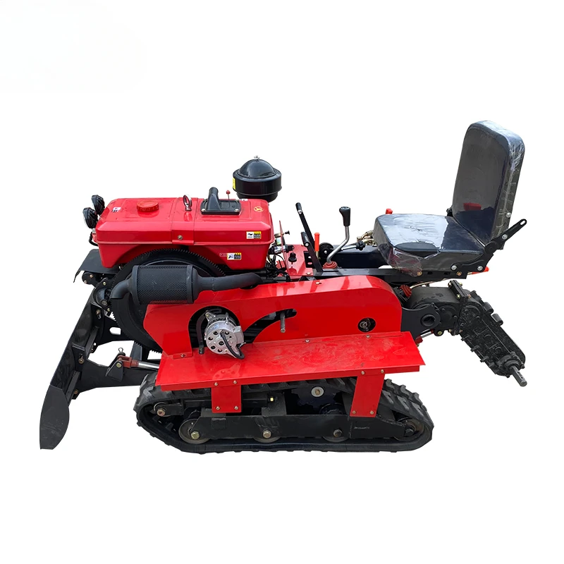 Cheap 25HP Agricultural Orchard Rotary Tiller Tractor With Rubber Crawler Cultivator  For Sale