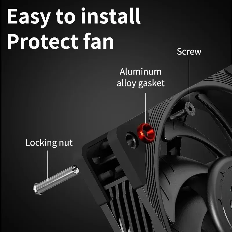 

Mutually Locked Screw Fixer Bolt Set Multiple Colors for 25/30mm Cooling Fan DIY Modified Not Hurt Fan for 25-30mm Thickness