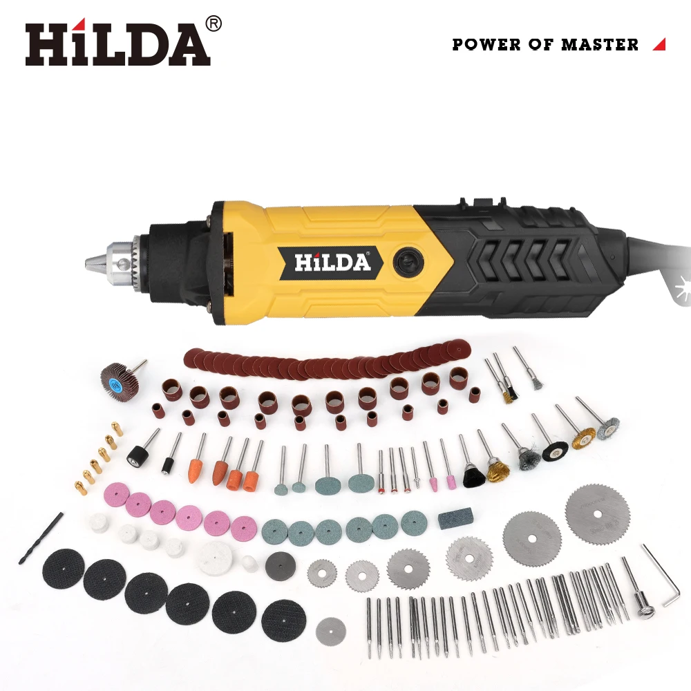 HILDA 400W 6-speed Power Engraver Electric Mini Drill Rotary Tool Engraving Pen Grinding Machine Accessories For DIY Creations