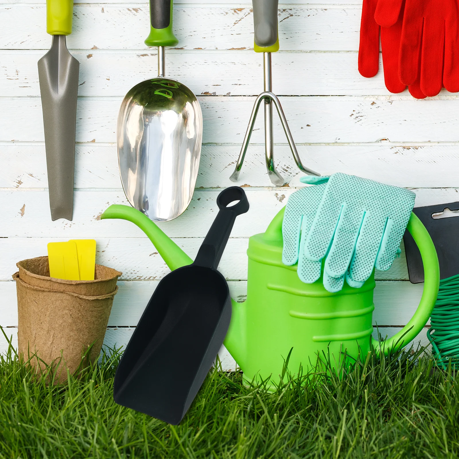 

2pcs Plastic Flower Shovel Lightweight Durable Pp Garden Trowel For Digging Transplanting Planting Soil Tool Hand Shovel