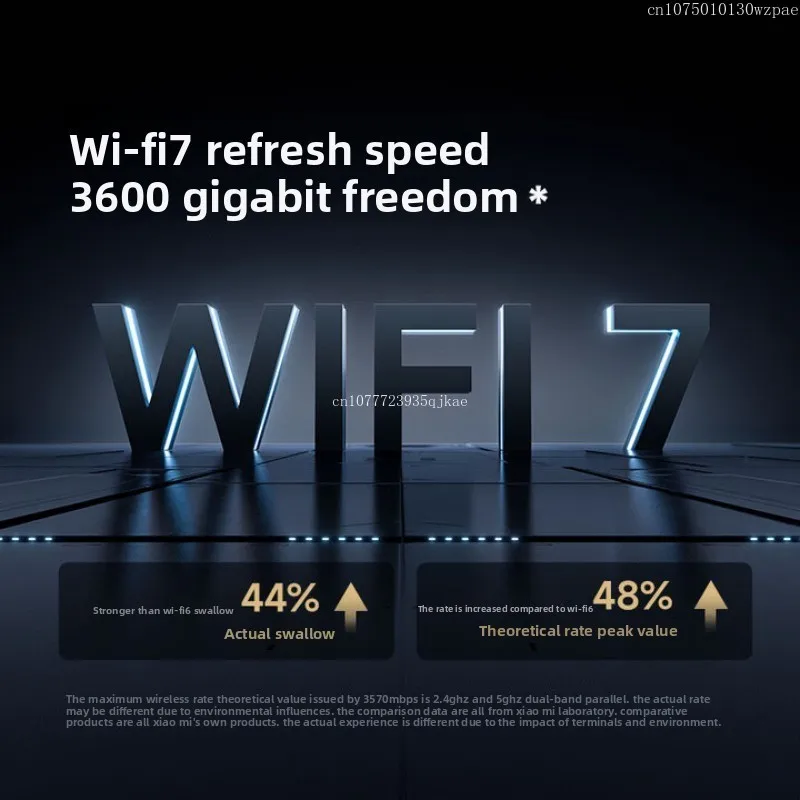 XIAOMI MIJIA Router BE3600 (Schwarz) Wanddurchdringender Hochgeschwindigkeits-Dual-Band-Router für zu Hause WiFi7 MLO Dual-Band Aggregation