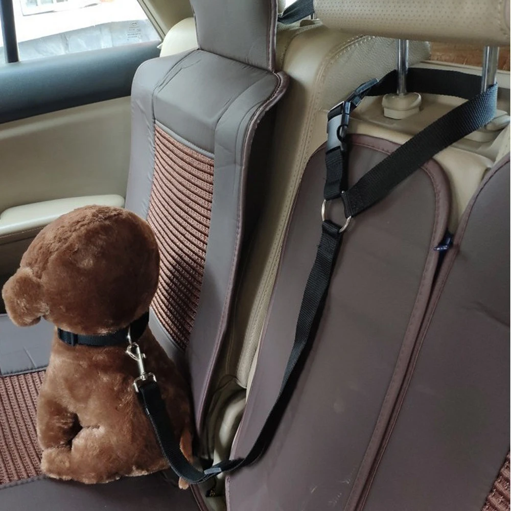 Two-in-one Adjustable Dog Seat Belt Dog Harness Pet Car Vehicle Seat Belt Pet Safety Leash Leads for Dogs/Cats Adjustable