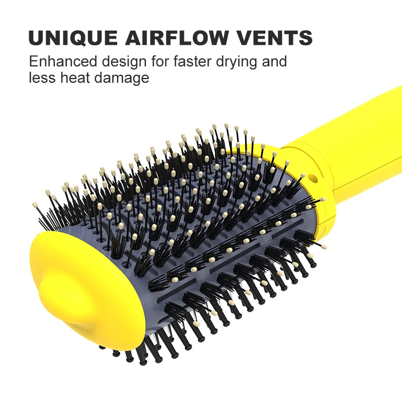 Ulelay خطوة واحدة فرشاة مجفف الشعر الدورية منفاخ جولة PTC الحرارة مجفف الشعر Volumizer الهواء الساخن بكرة الشعر وفرشاة فرد