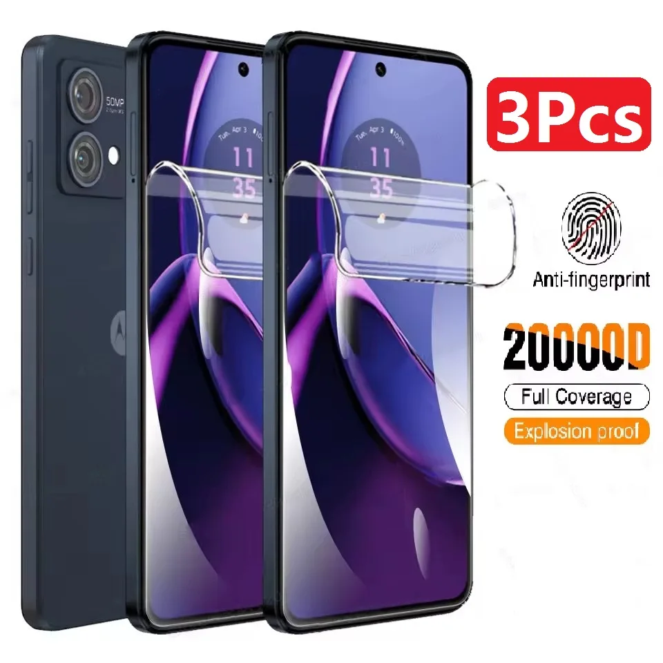 3 قطعة فيلم هيدروجيل ل Moto E22 E32 E13 E20 E30 E40 E7 Power G Power 2022 G Pure G Play 2021 G Stylus 5G 2023 واقي للشاشة #1