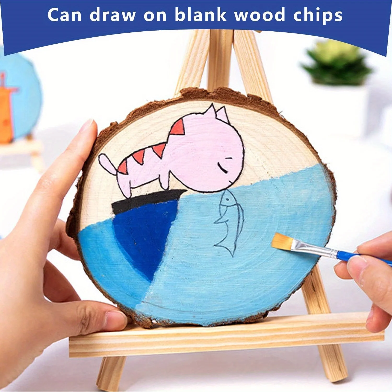 17pcs Unfinished round Wooden Discs with Tree Bark for Centerpieces Wood Cookies Circles 1.5cm Thickness Christmas Craft Supplie
