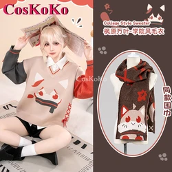 CosKoKo Kaedehara Kazuha Cosplay Game Genshin Impact Costume prodotto periferico Fashion College Style maglione abbigliamento quotidiano Outfit