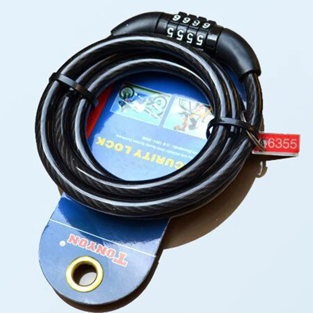 

Bicycle Lock Fixed Password Coded Bike Padlock Cycling 4 Numbers Combo Mn Steel ABS Dustproof Lightweight Secure Without Keys