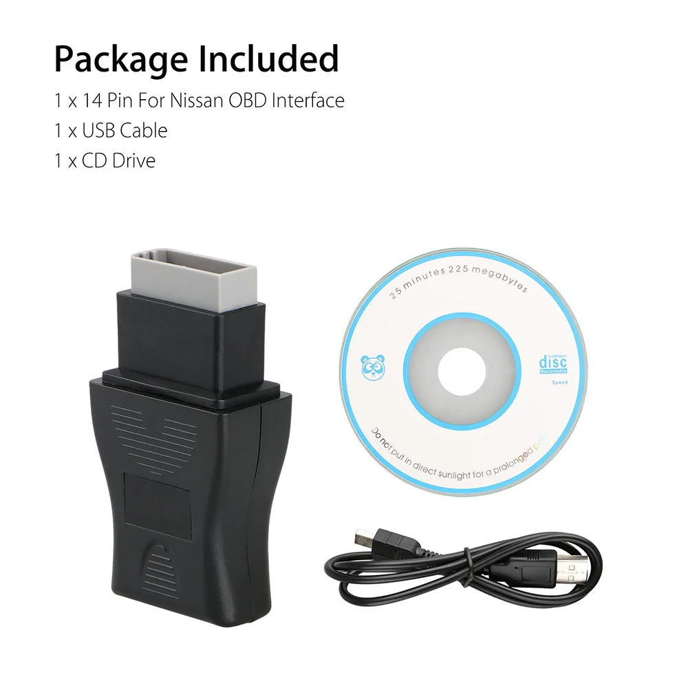 14 Pin Car Diagnostic Tool For Nissan Interface USB Car Diagnostic OBD Fault Code Cable Tool