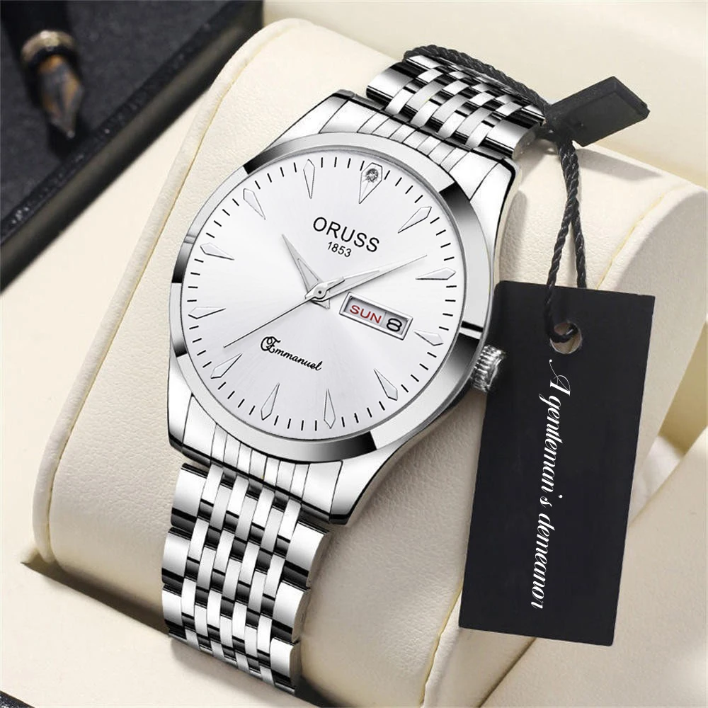 Herren uhr Klassiker alles Mode High-End-Atmosphäre edler Gentleman Trend langlebiger Stahl gürtel Freizeit Business Sport Sie