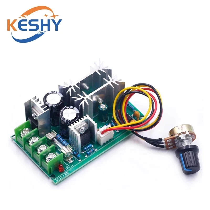 1-10PCS DC10-60V DC Motor Speed Regulator 12V 24 36 48V High Power Drive Module PWM Motor Speed Controller 20A Current Regulator