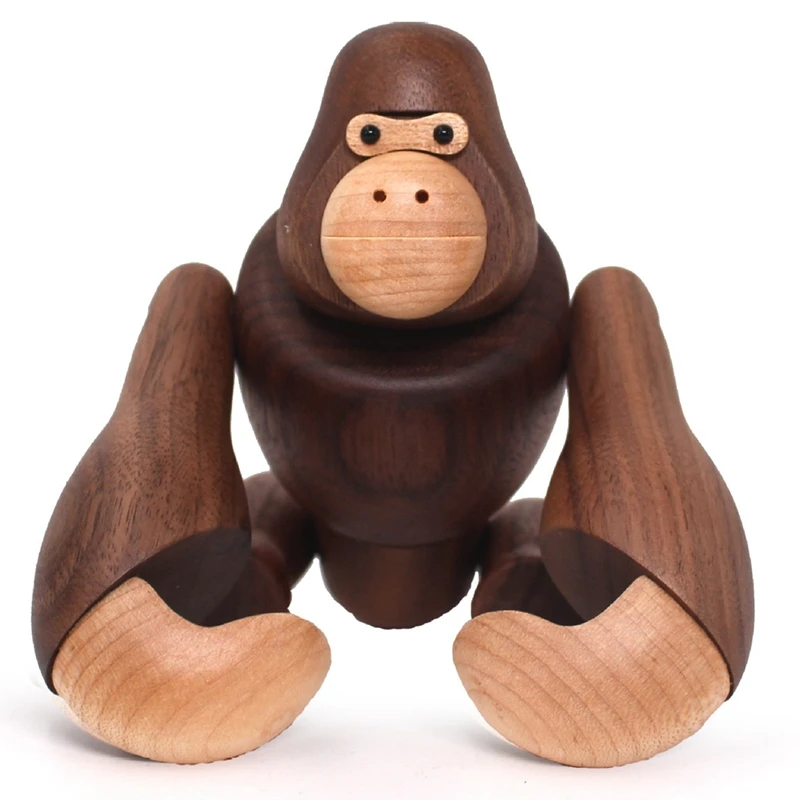 Promotion! Wooden Crafts Gorilla Creative Home Furnishing Decorations Can Hang King Kong Gifts Wooden Decorations