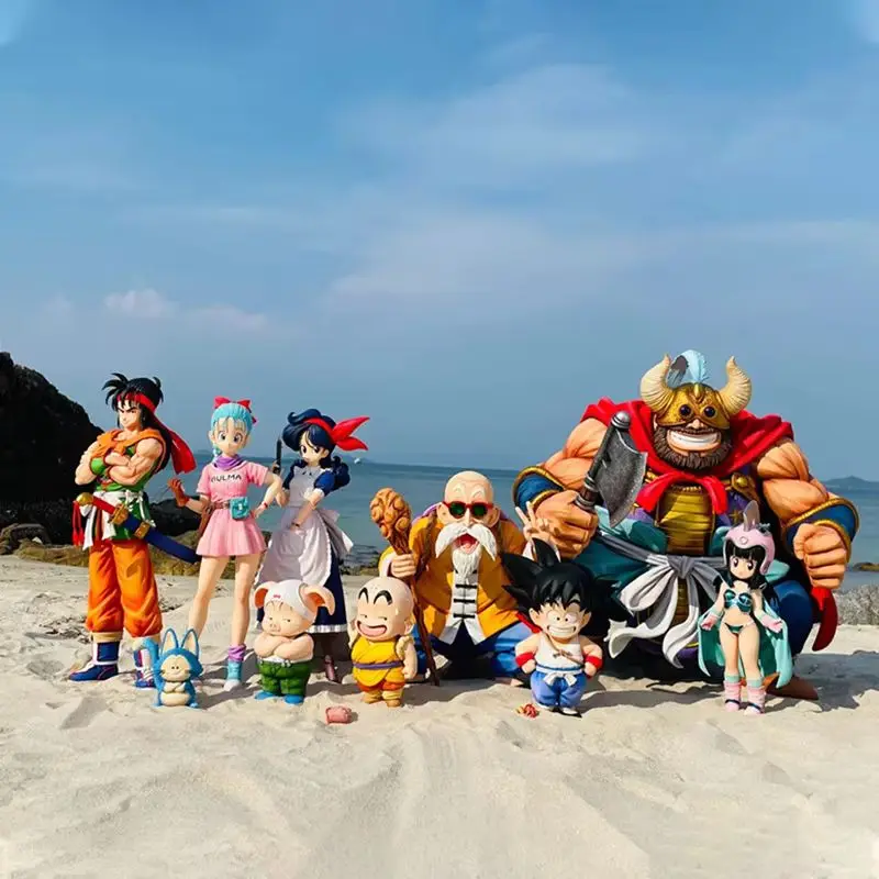 Jt Statue Dragon Ball Z Childhood Series Bulma Figur Mittagessen Chichi und Son Goku PVC Action Doll Collection Modell Spielzeug Geschenke