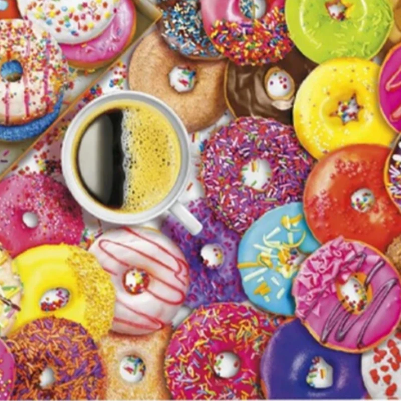 

Пазл для взрослых 70*50 см, 1000 шт., бумажные пазлы, кофе и пончики, знаменитая серия живописи, обучение, образование, ремесленные игрушки