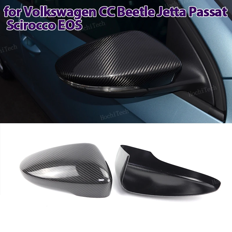 

Real Carbon Fiber Side Mirror cover Cap add-on overlay for VW Volkswagen Passat B7 Scirocco Beetle CC Eos JETTA MK6