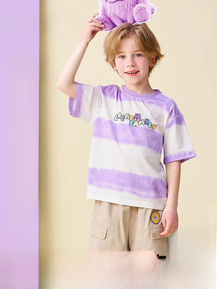 great-family-kids-summer-t-shirt-cool-stripe-casual-short-sleeve-comfortable-cotton-polyester-blend-boys-fashion-top