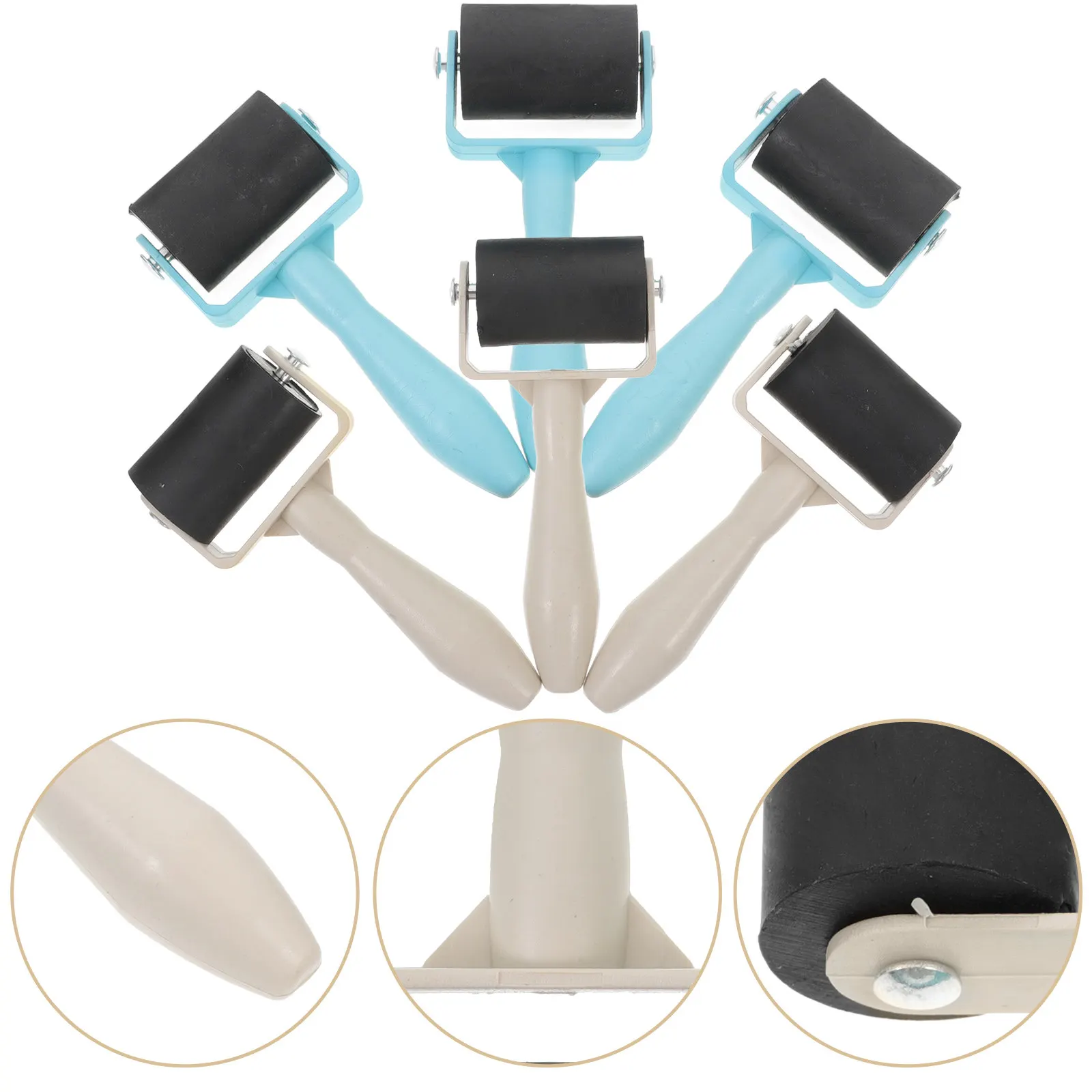 

Набор из 6 штук: Изысканные ролики для трафаретной печати для художников и детей, для штамповки, тиснения, рисования, DIY-поделок, чернильные ролики