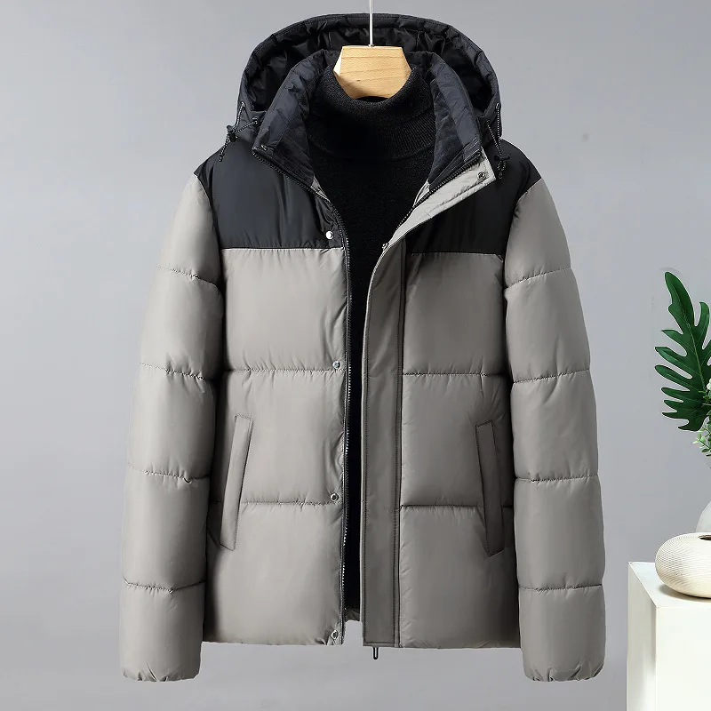 Prowow Men Winter Warm Thick Jackets Cotton Coat Male Fashion Casual Contrast Color blocking ackets