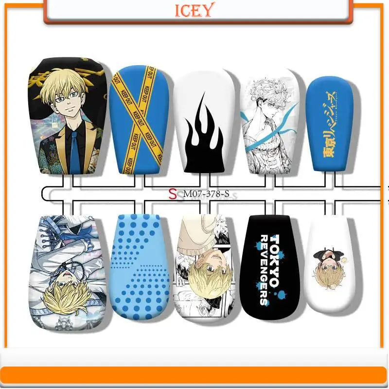 Icey Beauty Press on Nails Wearing Armor Anime Painless Armor with Seal Coat and Code Splitting Armor Sheet