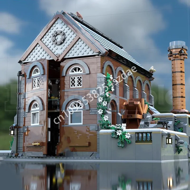 4011 Stück MOC The PumpHouse Bausteine Geburtstag Montieren Lösen Sie das Problem auf Kreativität Teenager Weihnachtsspielzeug Geschenk
